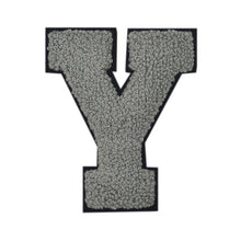 Load image into Gallery viewer, Letter Varsity Alphabets A to Z Grey Black 4 Inch
