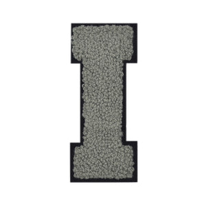 Letter Varsity Alphabets A to Z Grey Black 4 Inch