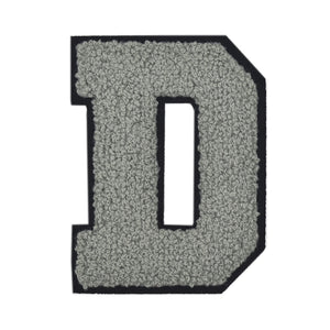 Letter Varsity Alphabets A to Z Grey Black 2.5 Inch