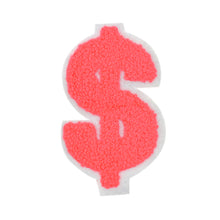 Load image into Gallery viewer, Dollar Sign $ from 2.5 inch to 8 Inch in Multicolor Chenille Patch
