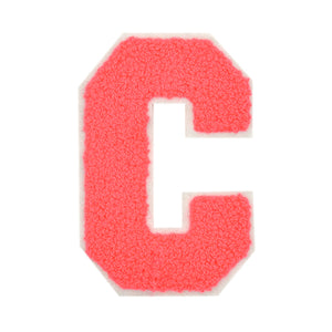 Letter Varsity Alphabets A to Z Neon Coral 8 Inch