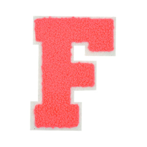 Letter Varsity Alphabets A to Z Neon Coral 4 Inch