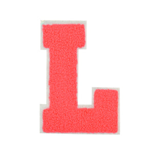 Letter Varsity Alphabets A to Z Neon Coral 2.5 Inch