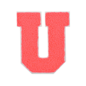 Letter Varsity Alphabets A to Z Neon Coral 4 Inch