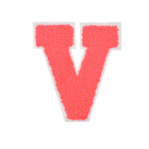 Letter Varsity Alphabets A to Z Neon Coral 4 Inch