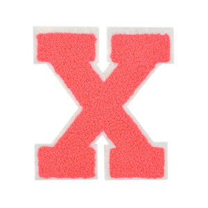 Letter Varsity Alphabets A to Z Neon Coral 4 Inch