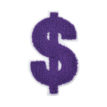 Load image into Gallery viewer, Dollar Sign $ from 2.5 inch to 8 Inch in Multicolor Chenille Patch
