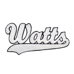 Varsity City Name Watts in Multicolor Chenille Patch