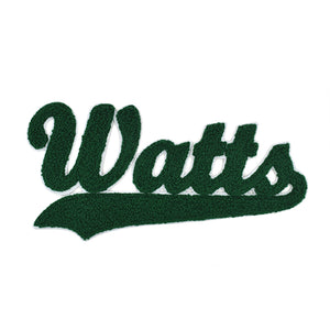 Varsity City Name Watts in Multicolor Chenille Patch