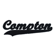 Load image into Gallery viewer, Varsity City Name Compton in Multicolor Chenille Patch
