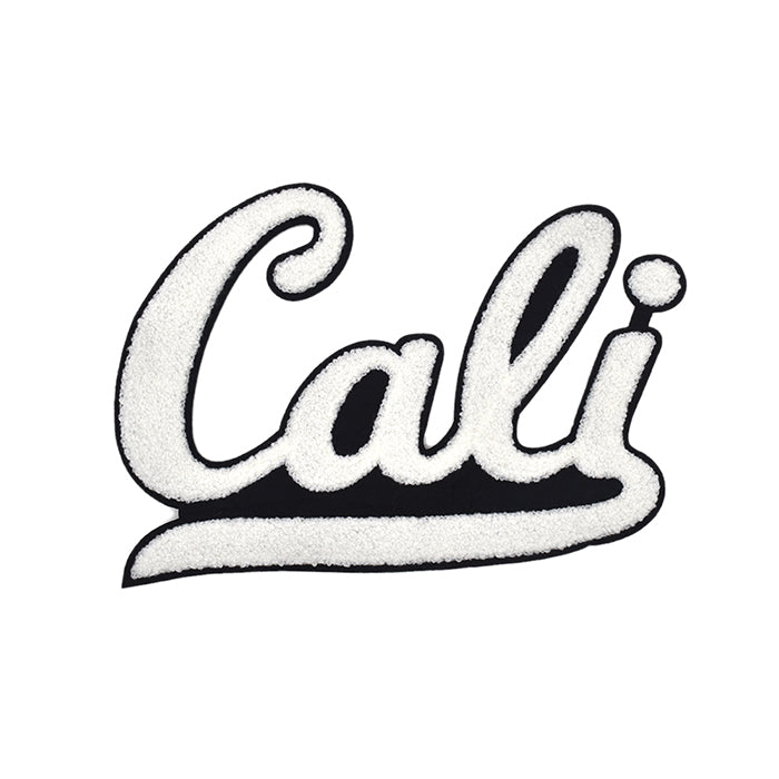 State Name 'Cali' in Multicolor Chenille Patch