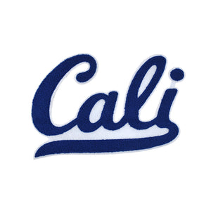 State Name 'Cali' in Multicolor Chenille Patch