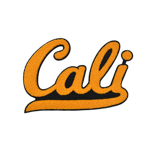 State Name 'Cali' in Multicolor Chenille Patch