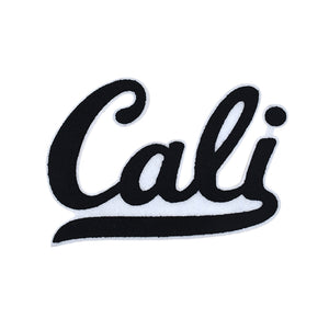 State Name 'Cali' in Multicolor Chenille Patch