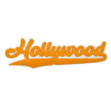 Load image into Gallery viewer, Varsity City Name Hollywood in Multicolor Chenille Patch
