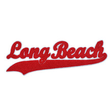 Load image into Gallery viewer, Varsity City Name Long Beach in Multicolor Chenille Patch
