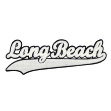 Load image into Gallery viewer, Varsity City Name Long Beach in Multicolor Chenille Patch
