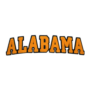 Varsity State Name Alabama in Multicolor Chenille Patch