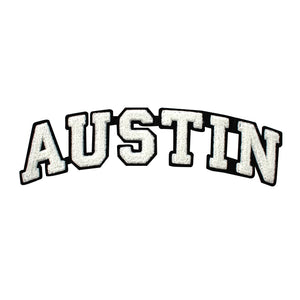 Varsity City Name Austin in Multicolor Chenille Patch