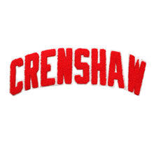 Load image into Gallery viewer, Varsity City Name Crenshaw in All Cap Multicolor Chenille Patch
