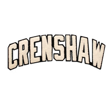 Load image into Gallery viewer, Varsity City Name Crenshaw in All Cap Multicolor Chenille Patch
