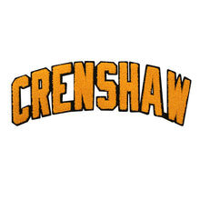 Load image into Gallery viewer, Varsity City Name Crenshaw in All Cap Multicolor Chenille Patch
