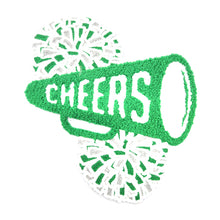 Load image into Gallery viewer, Cheers Cheerleader Pom Poms Megaphone Chenille Patch
