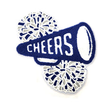 Load image into Gallery viewer, Cheers Cheerleader Pom Poms Megaphone Chenille Patch
