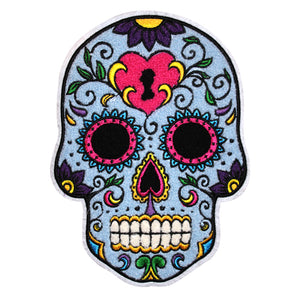 Colorful Resin Planar Sugar Skull Chenille Patch