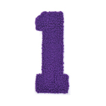 Load image into Gallery viewer, Varsity Number 0 to 9 Size 2.5, 4, 6, and 8 Inches Purple
