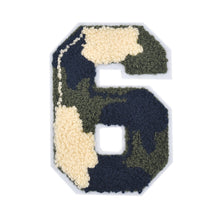 Load image into Gallery viewer, Varsity Number 0 to 9 Size 2.5, 4, 6, and 8 Inches Camo
