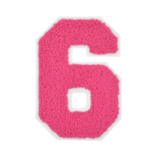 Load image into Gallery viewer, Varsity Number 0 to 9 Size 2.5, 4, 6, and 8 Inches Candy Pink
