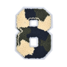 Load image into Gallery viewer, Varsity Number 0 to 9 Size 2.5, 4, 6, and 8 Inches Camo
