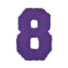 Load image into Gallery viewer, Varsity Number 0 to 9 Size 2.5, 4, 6, and 8 Inches Purple
