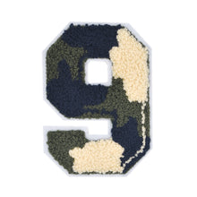 Load image into Gallery viewer, Varsity Number 0 to 9 Size 2.5, 4, 6, and 8 Inches Camo
