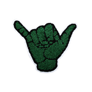 Bro Hand Hang Loose Sign in Multicolor Chenille Patch