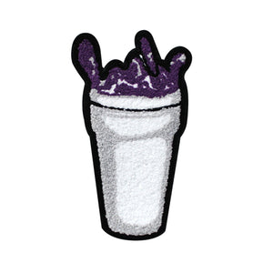 Splash Soda Cup in Multicolor Chenille Patches