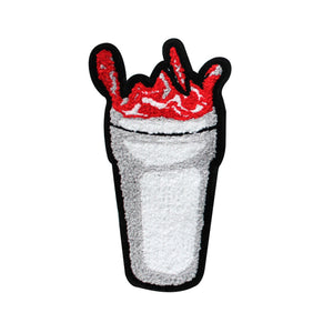 Splash Soda Cup in Multicolor Chenille Patches