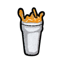 Load image into Gallery viewer, Splash Soda Cup in Multicolor Chenille Patches
