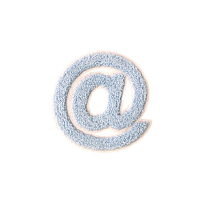 Varsity Letter Symbol Email @ Sign 2.4 inch Chenille Patch