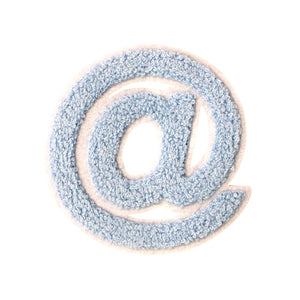 Varsity Letter Symbol Email @ Sign 4.4 inch Chenille Patch