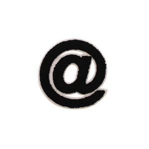 Varsity Letter Symbol Email @ Sign 2.4 inch Chenille Patch