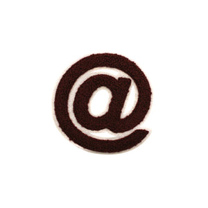 Varsity Letter Symbol Email @ Sign 2.4 inch Chenille Patch