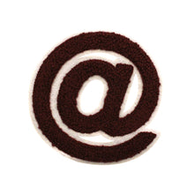 Load image into Gallery viewer, Varsity Letter Symbol Email @ Sign 4.4 inch Chenille Patch
