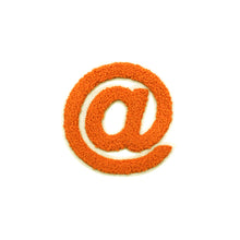 Load image into Gallery viewer, Varsity Letter Symbol Email @ Sign 2.4 inch Chenille Patch
