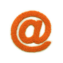 Load image into Gallery viewer, Varsity Letter Symbol Email @ Sign 4.4 inch Chenille Patch
