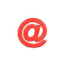 Load image into Gallery viewer, Varsity Letter Symbol Email @ Sign 2.4 inch Chenille Patch
