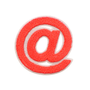 Varsity Letter Symbol Email @ Sign 4.4 inch Chenille Patch