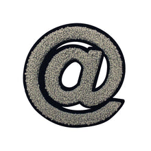 Load image into Gallery viewer, Varsity Letter Symbol Email @ Sign 4.4 inch Chenille Patch
