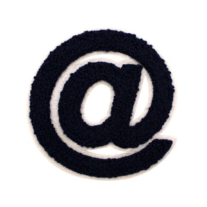 Varsity Letter Symbol Email @ Sign 4.4 inch Chenille Patch